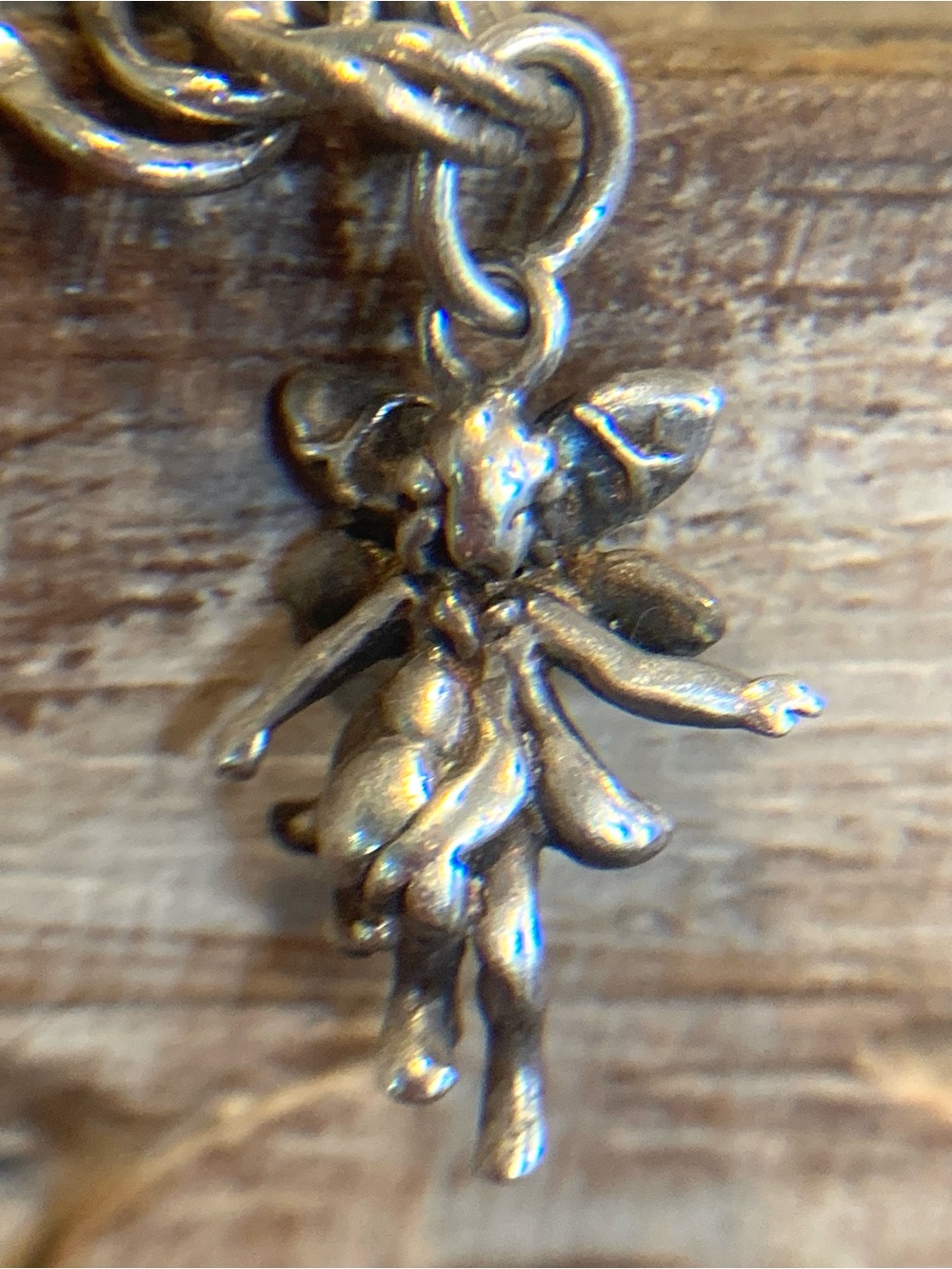 Silver Charm Bracelet with Bell, Fairy, Horse Charms 7” to 7.5” Long - Picture 15 of 16